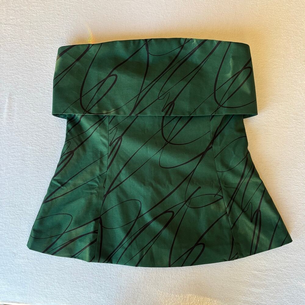 Tuckernuck Pine Twombly Adrienne Strapless Peplum Top Women’s Medium